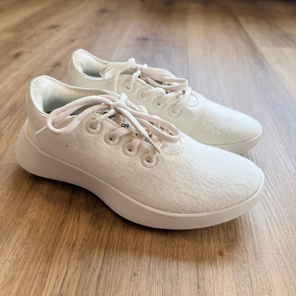 Allbirds Women Wool Loungers Sneakers Natural White Cream Size 7.5 Low Top Shoes